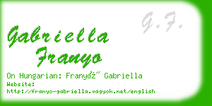 gabriella franyo business card